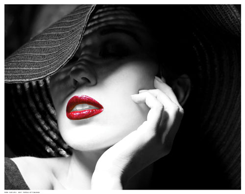 Framed Ruby Lips II 11 ½ x 14 ½