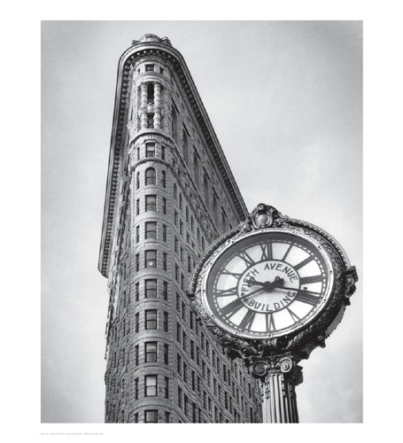 Framed Fifth Avenue Clock by Igor Maloratsky | 22 x 20