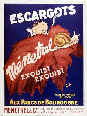 Escargots by Rudd Wall Art Décor 24 x 18 Art Print