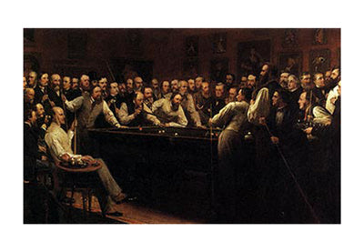 The Billiard Room by Henry O'Neil Wall Art Décor 27 x 39 Art Print