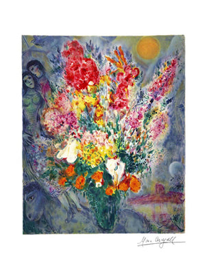 Bouquet by Marc Chagall Wall Art Décor 24 x 18 Art Print