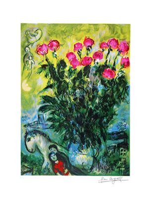 Les Roses by Marc Chagall Wall Art Décor 24 x 18 Art Print
