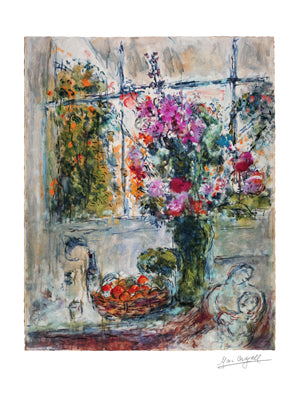 Framed Still Life with Flowers by Marc Chagall | 24 x 18