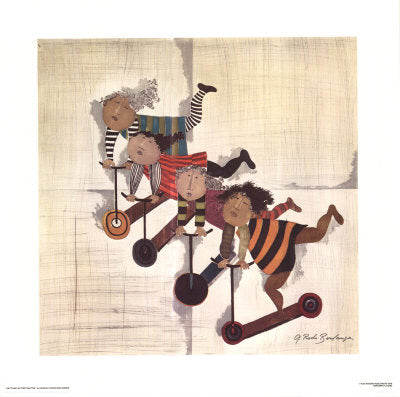 Framed Les Trot Inettes by Graciela Rodo Boulanger | 24 7/8 x 24 3/4 Art P...