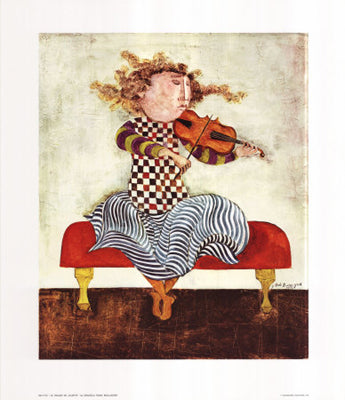 Framed Le Violon de Juliette by Graciela Rodo Boulanger | 29 3/4 x 25 1/4 ...