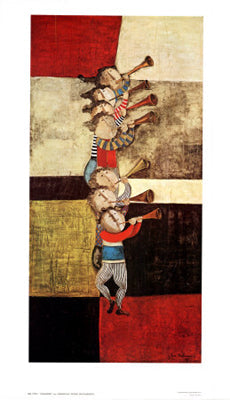 Framed Fanfare by Graciela Rodo Boulanger | 36 x 20 3/4