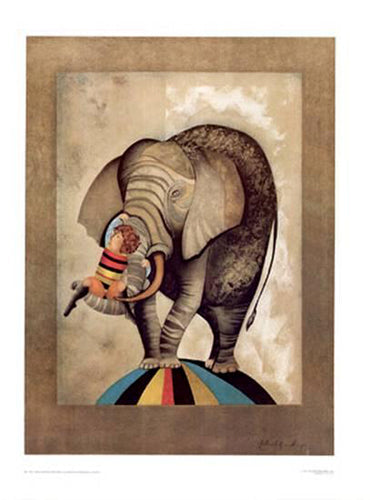 Framed An Elephant for Kris by Graciela Rodo Boulanger | 28 ½ x 21 ¾ Art P...