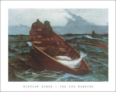 The Fog Warning by Winslow Homer Wall Art Décor 22 x 28 Art Print
