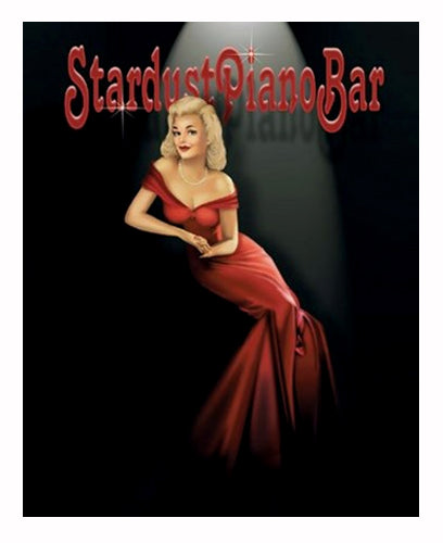 Stardust Piano Bar by Ralph Burch Wall Art Décor 22 x 18 Art Print