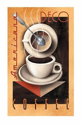 Americana Deco Coffee by Michael Kungl Wall Art Décor 39 1/2 x 26 Art Print