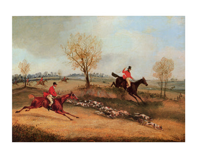 Over the Fence by Henry Alken Wall Art Décor 9 ¾ x 12 ½ Art Print