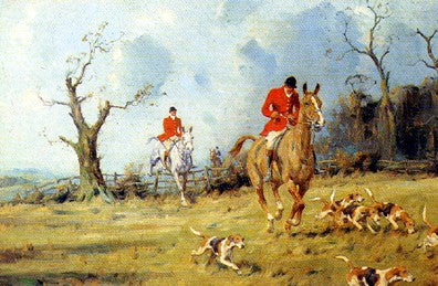 Full Cry by George Wright Wall Art Décor 10 ¾ x 13 ½ Art Print