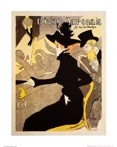 Divan Japonais by Henri de Toulouse-Lautrec Wall Art Décor 20 x 16 Art Print