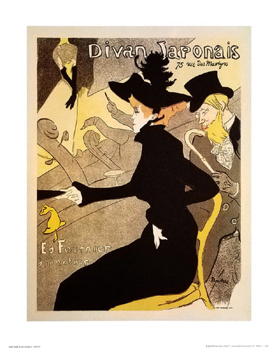 Framed Divan Japonais by Henri de Toulouse-Lautrec | 20 x 16