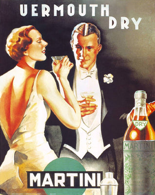 Framed Vermouth Dry Martini, 1930 by D. Lubatti | 20 x 16