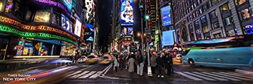 Framed Times Square, New York City 12 x 36