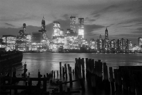 New York at Night by Anon Wall Art Décor 24 x 36 Art Print