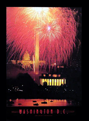 Washington D.C. - 4th of July by Jerry Driendl Wall Art Décor 24 x 18 Art Print