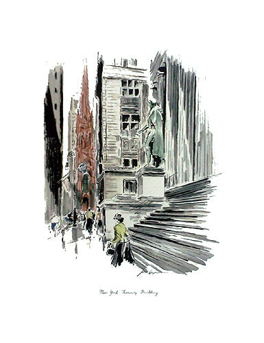 Framed Art New York Treasury Building by John Haymson | 26 x 20