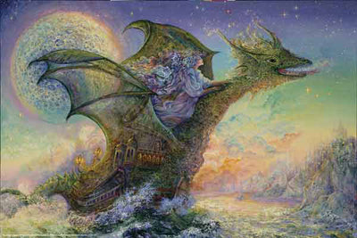 Dragon Ship by Josephine Wall Wall Art Décor 24 x 36 Art Print