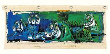 Wild Tigers by Rolf Knie Wall Art Décor 9 x 19 3/4 Art Print