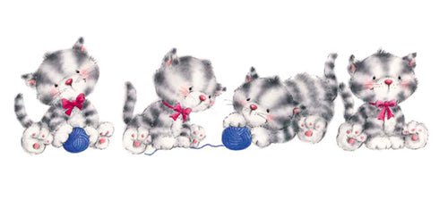 Framed Animal Fun Time III by Makiko | 9 x 19 3/4
