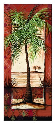 Bay of Palms I by Natalie Armstrong Wall Art Décor 19 3/4 x 9 Art Print