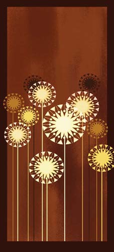 Crystal Flowers III by Martin Irish Wall Art Décor 19 3/4 x 9 Art Print