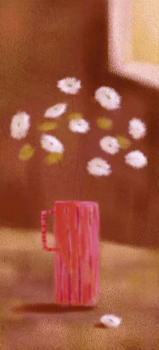 Vase of White Flowers by Martin Irish Wall Art Décor 19 3/4 x 9 Art Print