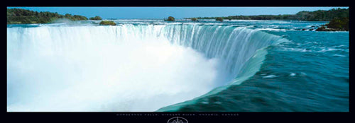 Horseshoe Falls, Niagara River, Ontario, Canada by Ron Watts Wall Art Décor 13 x 37 Art Print
