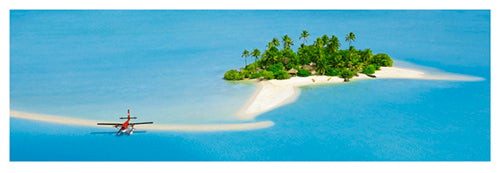 Framed South Male Atoll, Maldives by Sakis Papadopoulos | 13 x 37