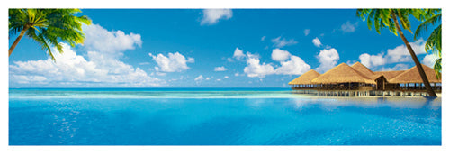 Framed Velavaru Island, Maldives by Sakis Papadopoulos | 13 x 37