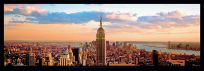 Framed Manhattan Afternoon by Steven Lindner | 13 x 37