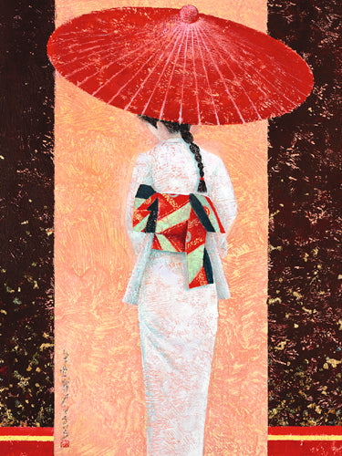 Girl in Kimono II by Mira Latour Wall Art Décor 31 1/2 x 23 1/2 Art Print