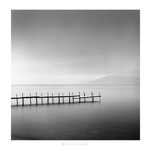 Framed Foggy Morning, Shikotsu Lake, Hokkaido, Japan, 2004 by Michael Kenna