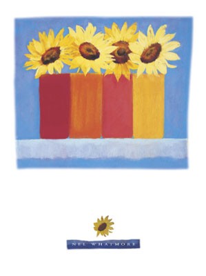 Review: Art Print Four Sunflowers by Nel Whatmore Wall Art Décor 15 3/4 x 19 3/4 " by Nel Whatmore