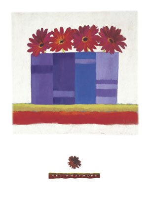 Four Gerbera by Nel Whatmore Wall Art Décor 19 3/4 x 15 3/4 Art Print