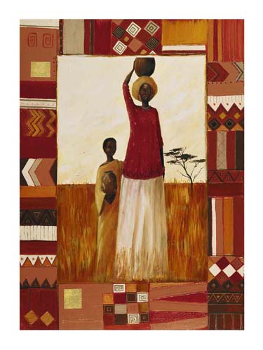 Kasama Water Carrier by Emilie Gerard Wall Art Décor 19 3/4 x 15 3/4 Art Print