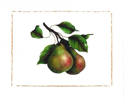 Comice Pear Art Print by Morgan Kari - Vibrant Fruit Wall Décor