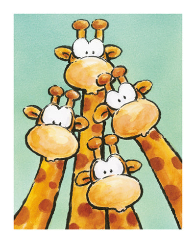 Funny Friends II Art Print by Jean Paul - Whimsical Wall Decor 19.75