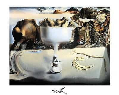 Salvador Dali Apparition d'un Visage Art Print - Surreal Wall Art Décor 15 3/4 inch