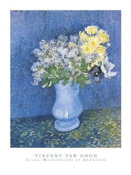Vincent van Gogh Lilas, Marguerites et Anémones Art Print - Floral Wall Decor