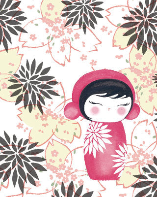 Framed Baby Kiku by Sam Bamford | 19 3/4 x 15 3/4