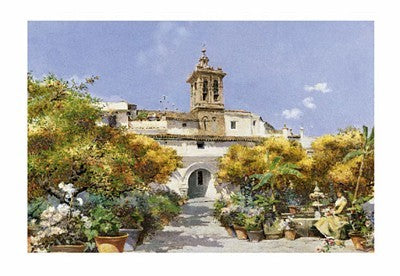 On The Patio by Garcia y Rodriguez - Elegant Art Print for Your Home Decor