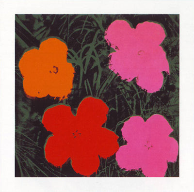 Flowers I by Andy Warhol Wall Art Décor 23 1/2 x 23 1/2 Art Print
