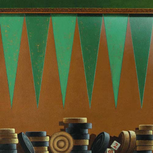 Backgammon by Bill Romero Wall Art Décor 19 3/4 x 19 3/4 Art Print