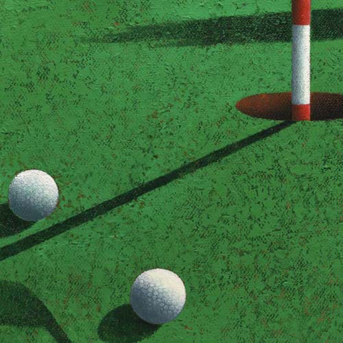 Golf by Bill Romero Wall Art Décor 19 3/4 x 19 3/4 Art Print
