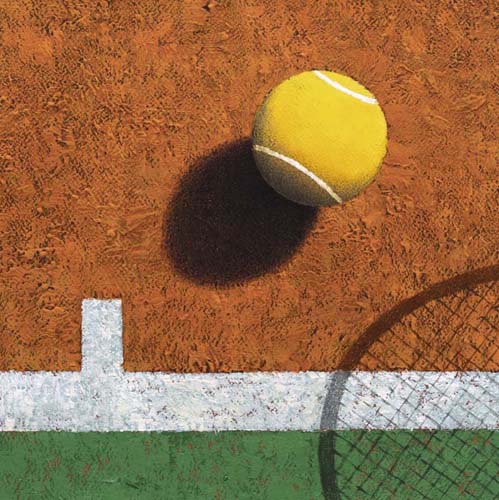 Tennis by Bill Romero Wall Art Décor 19 3/4 x 19 3/4 Art Print