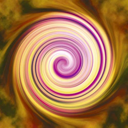 Yellow Vortex by Anja Wall Art Décor 19 3/4 x 19 3/4 Art Print