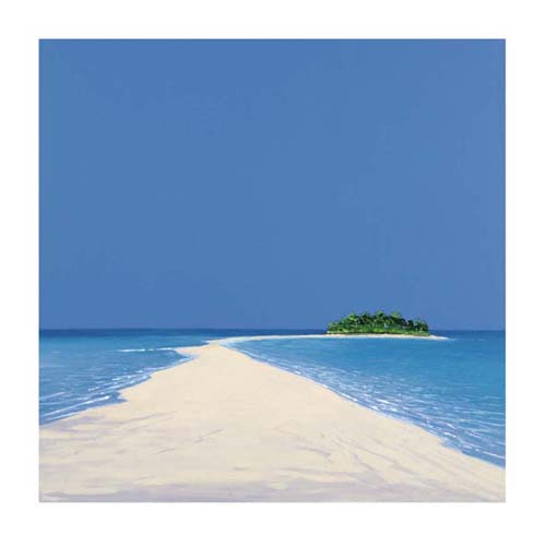 Island in the Sun II by Werner Eick Wall Art Décor 11 3/4 x 11 3/4 Art Print